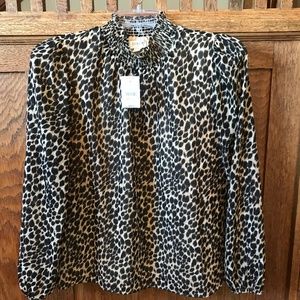 NWT J Crew Animal Print Top size XXS
